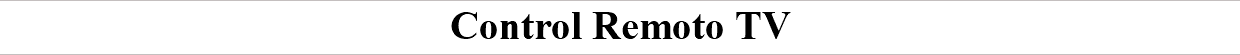 Control Remoto TV